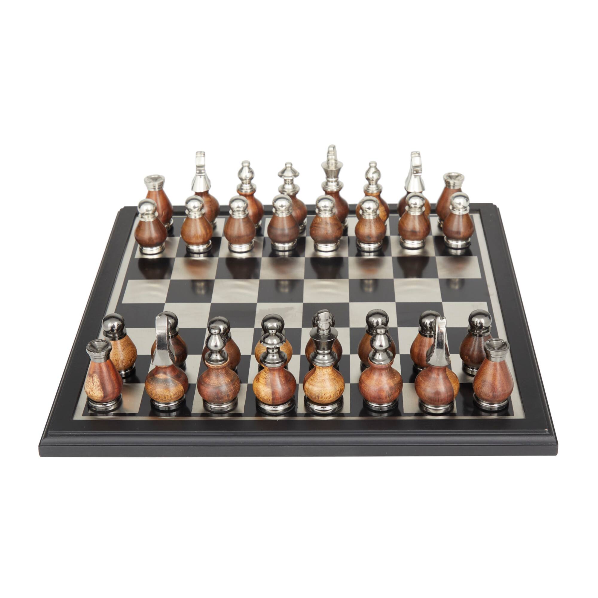 Black Aluminum Contemporary Game Set